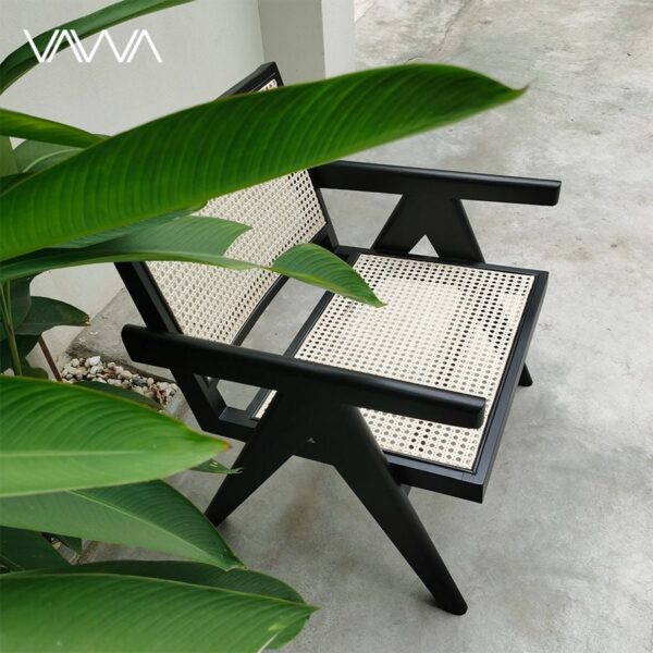 EASY ARMCHAIR - Ghế thư giãn PIERRE JEANNERET gỗ mây