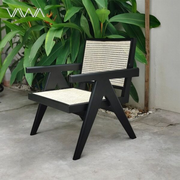 EASY ARMCHAIR - Ghế thư giãn PIERRE JEANNERET gỗ mây