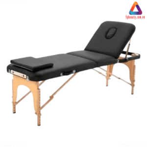 Giường massage gấp gọn GVG03 khung gỗ có nâng hạ đầu - Ảnh 01