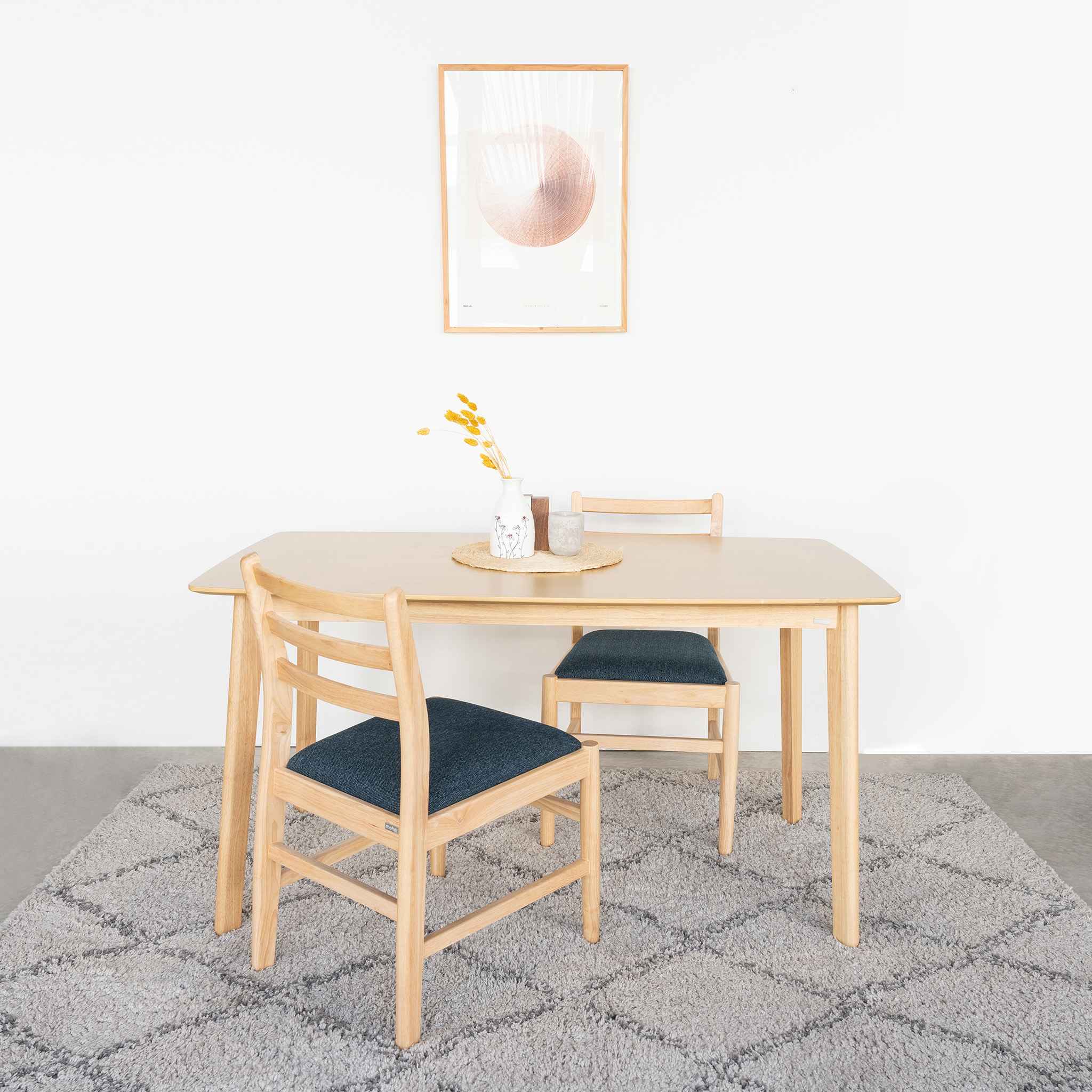 Bộ Bàn Ăn Gỗ 4 Ghế Cao Su  OSLO 601