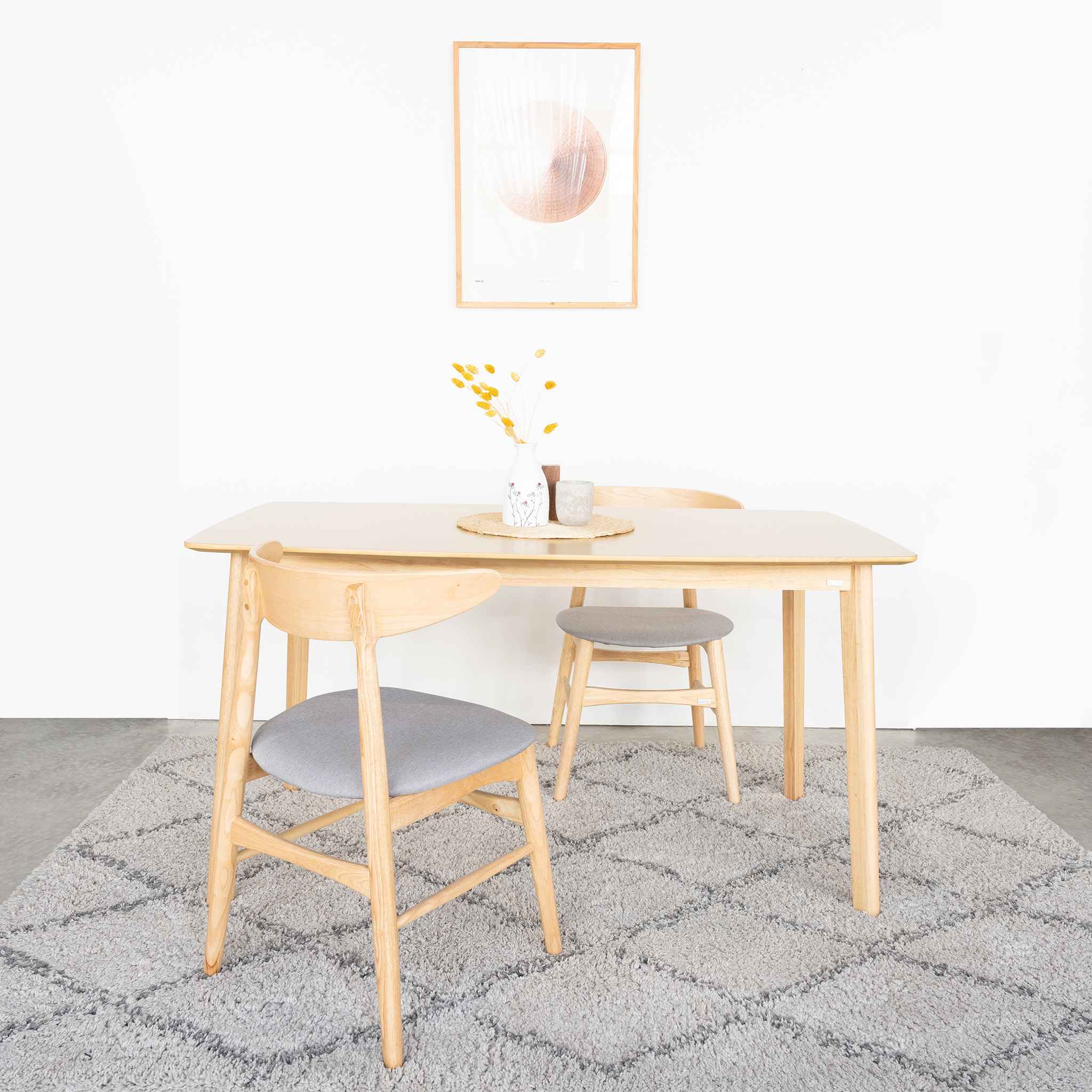 Bộ Bàn Ăn Gỗ 6 Ghế Cao Su  OSLO 601