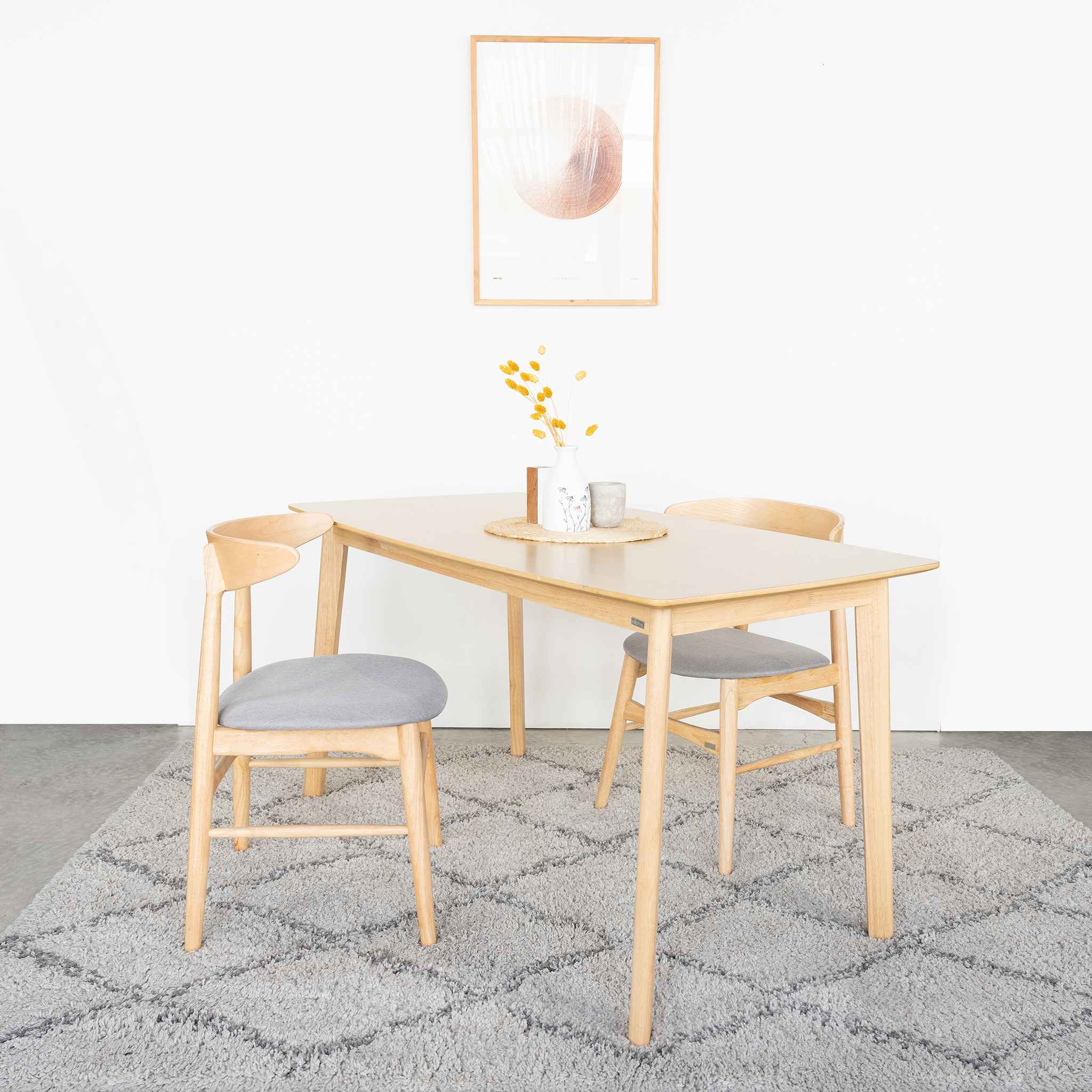 Bộ Bàn Ăn Gỗ 6 Ghế Cao Su  OSLO 601