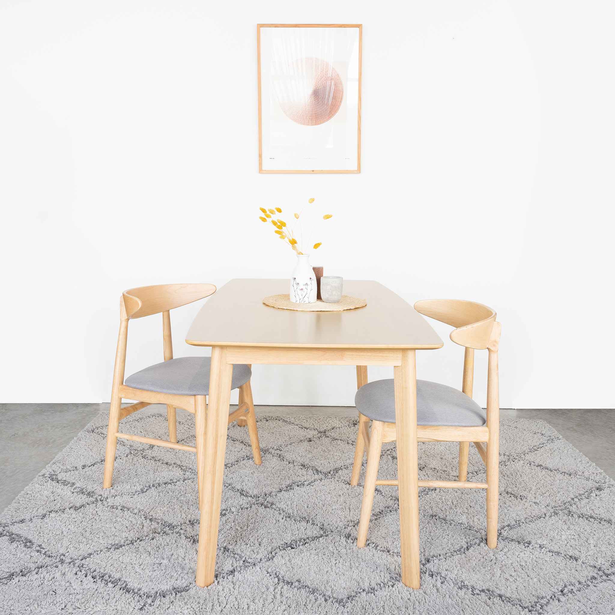 Bộ Bàn Ăn Gỗ 6 Ghế Cao Su  OSLO 601