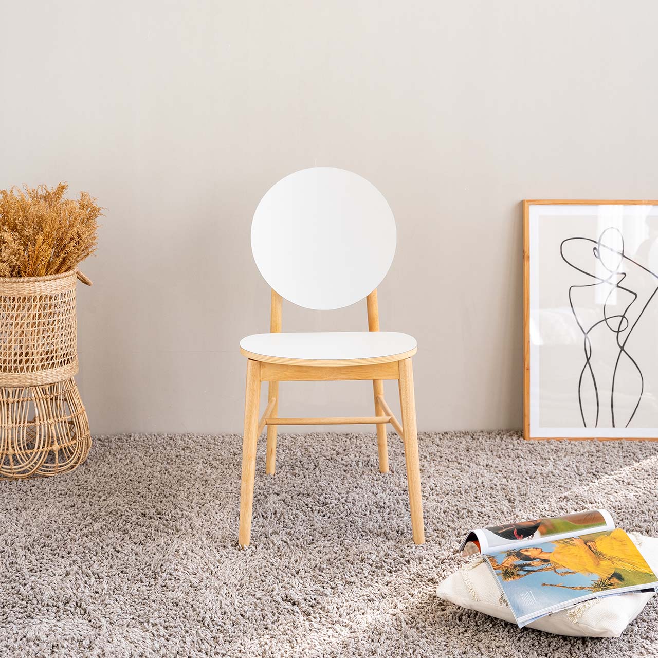 Ghế Ăn Gỗ Cao Su Tự Nhiên  VIBORG 601