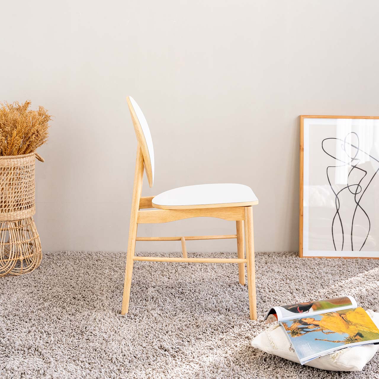 Ghế Ăn Gỗ Cao Su Tự Nhiên  VIBORG 601