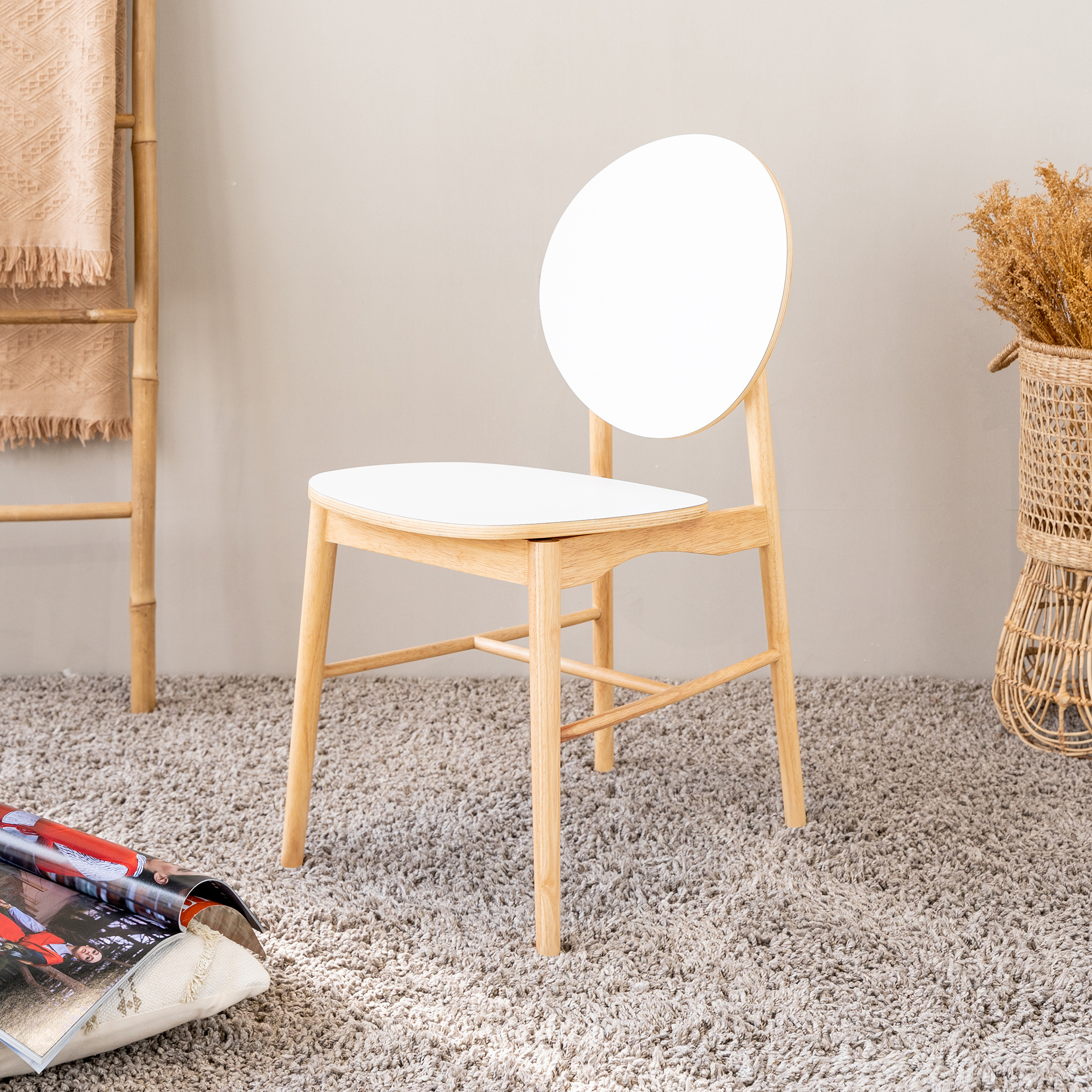 Ghế Ăn Gỗ Cao Su Tự Nhiên  VIBORG 601