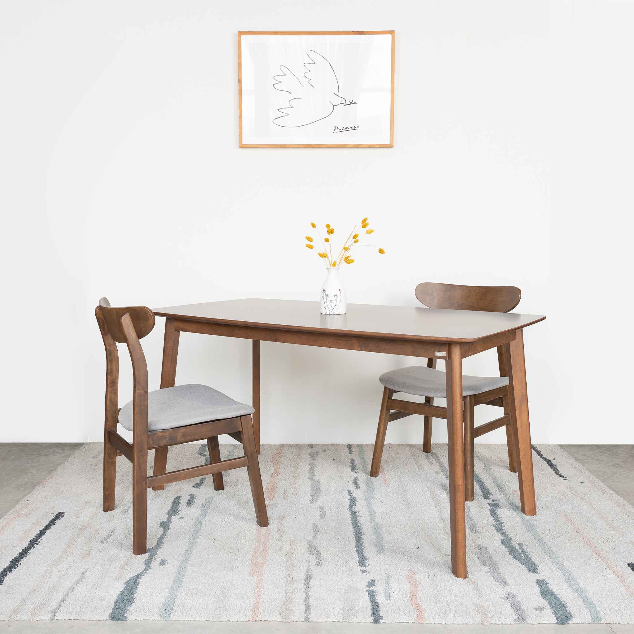 Bộ Bàn Ăn Gỗ 6 Ghế Cao Su  OSLO 601