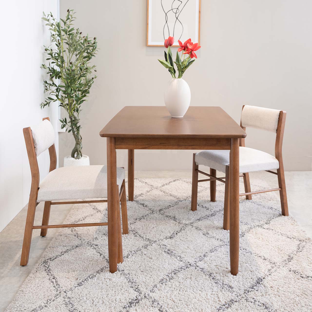 Bộ Bàn Ăn 4 Ghế Gỗ  MILAN 901 (1m25)