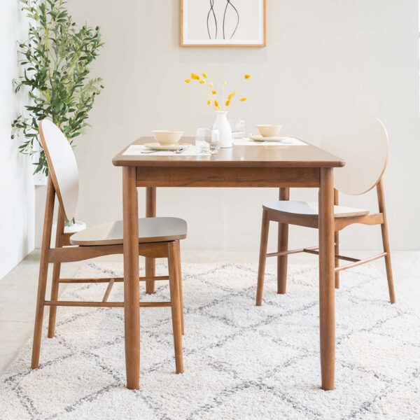 Bộ Bàn Ăn 4 Ghế Gỗ  MILAN 901 (1m25)