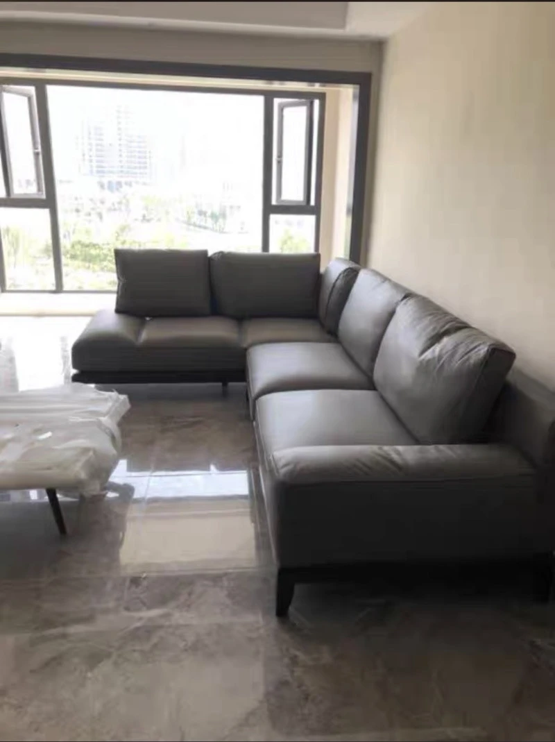 Ghế sofa da góc hiện đại L24