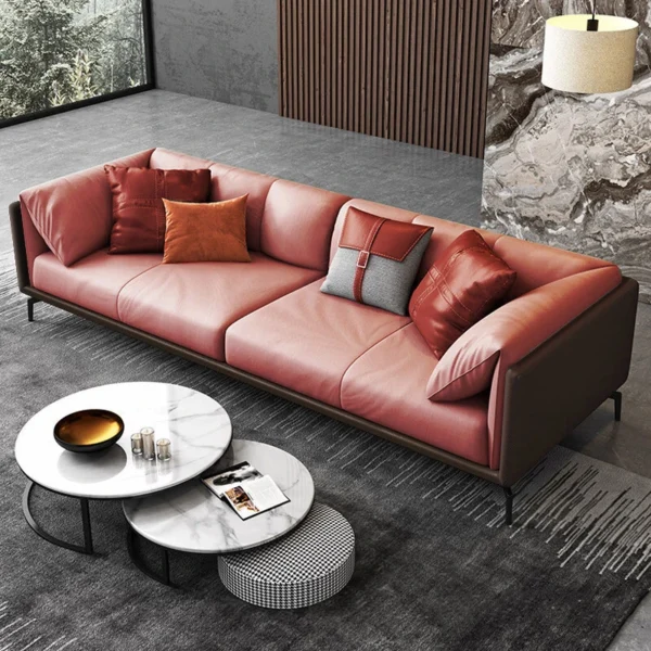 Ghế sofa văng da hiện đại V40