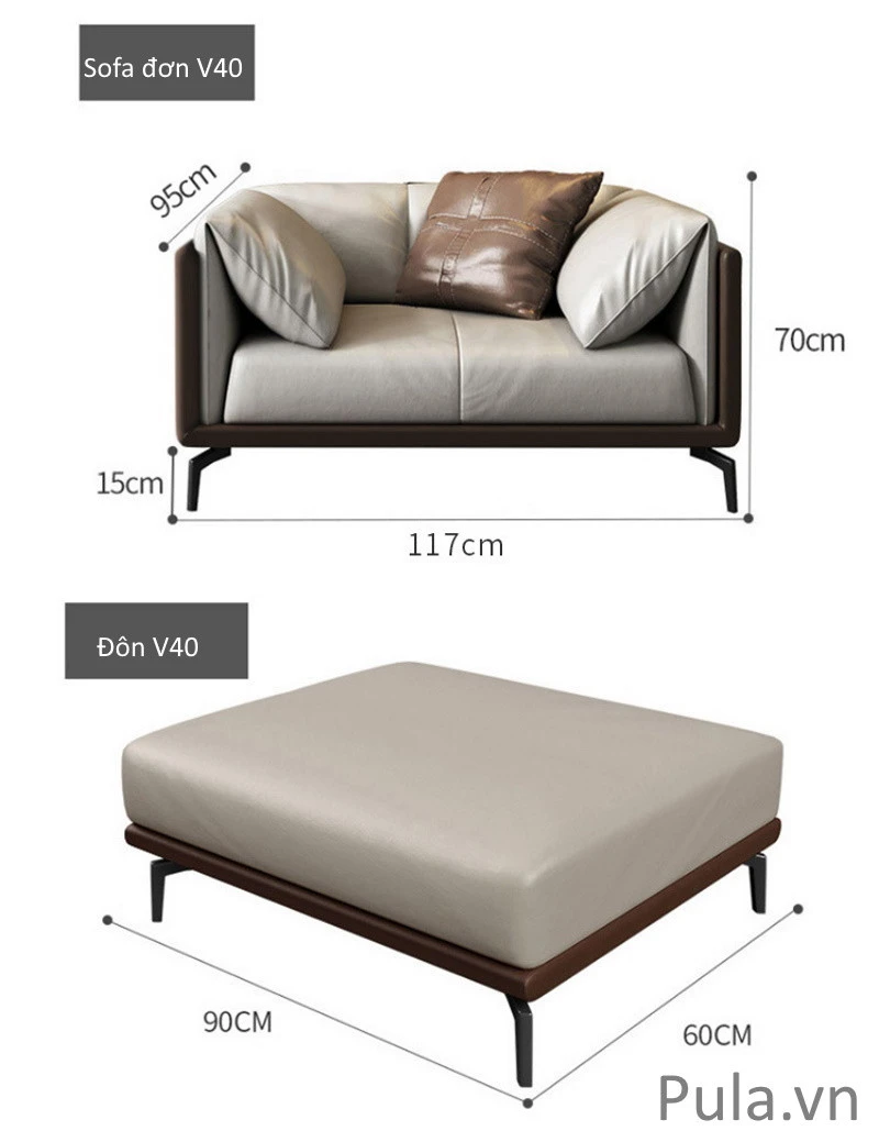 Ghế sofa bước tiến hiện đại V40