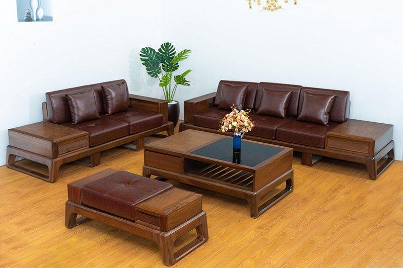 bộ sofa gỗ phòng khách đẹp