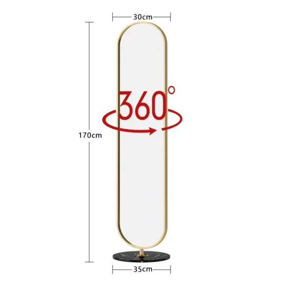 Gương đứng viền kim loại hiện đại GD46