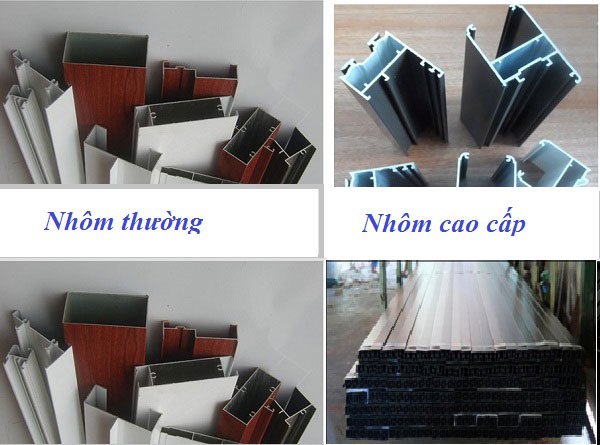 cách phân biệt nhôm hệ và nhôm thường