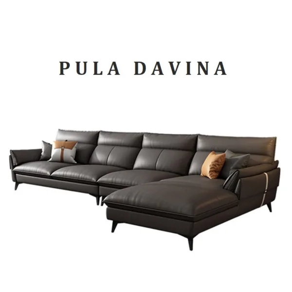 Sofa da bò Italy cao cấp Hung GO Davina (L43)