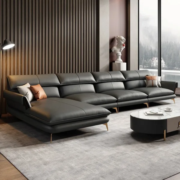 Sofa da bò Italy cao cấp Hung GO Davina (L43)