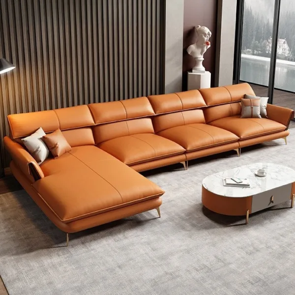 Sofa da bò Italy cao cấp Hung GO Davina (L43)