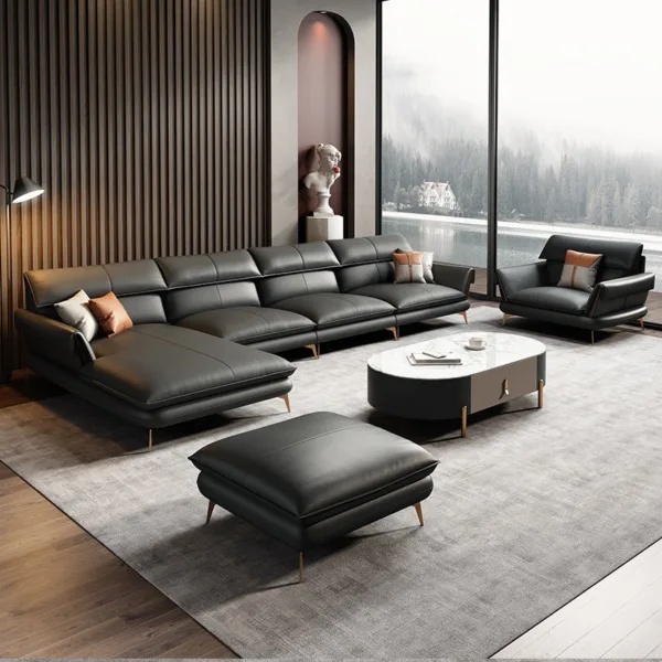 Sofa da bò Italy cao cấp Hung GO Davina (L43)