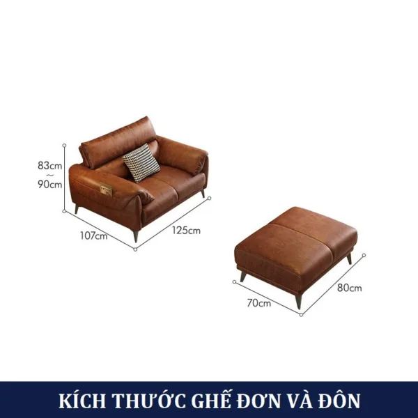 Sofa da cao cấp chống cháy Hung GO Benjamin (V69)