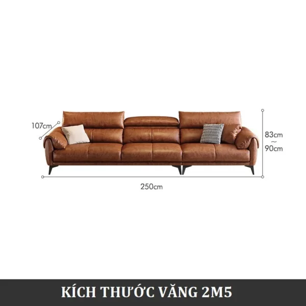 Sofa da cao cấp chống cháy Hung GO Benjamin (V69)