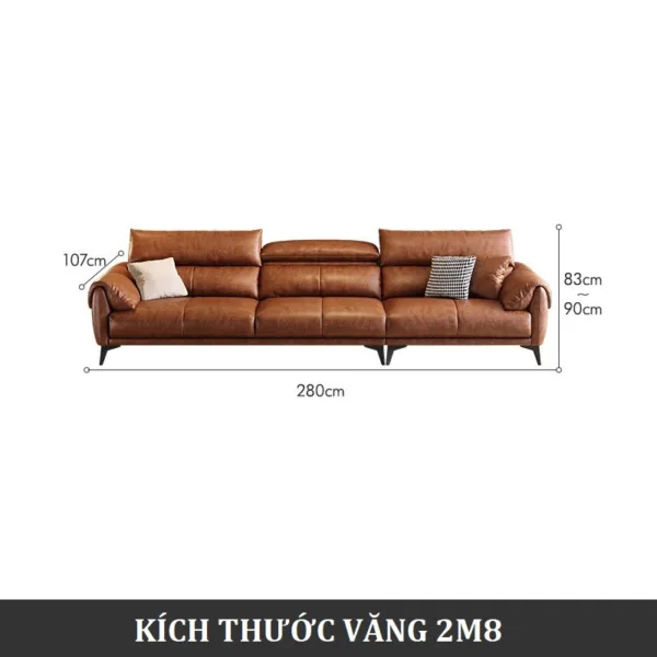 Sofa da cao cấp chống cháy Hung GO Benjamin (V69)