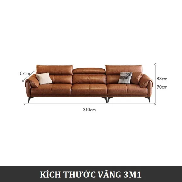 Sofa da cao cấp chống cháy Hung GO Benjamin (V69)