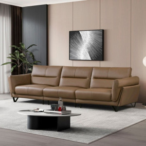 Sofa da thật Italy cao cấp Hung GO Vlado (V72) màu Nâu