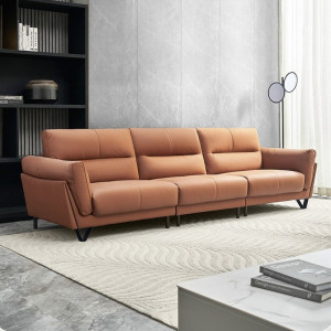 Sofa da thật Italy cao cấp Hung GO Vlado (V72) màu cam