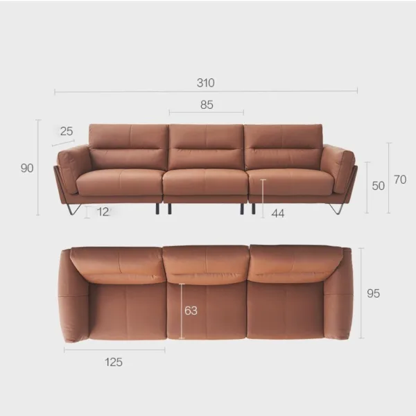 Sofa da thật Italy cao cấp Hung GO Vlado (V72)