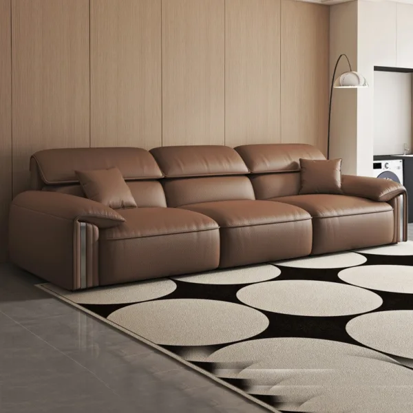 Sofa da thật phong cách Ý Hung GO Nouvola (V75)