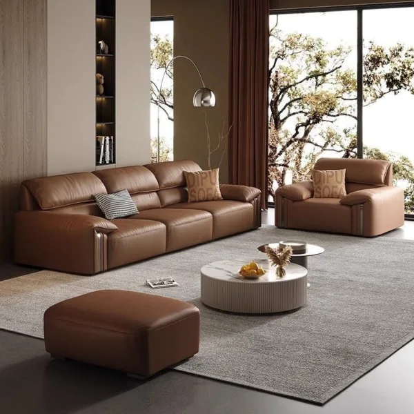 Sofa da thật phong cách Ý Hung GO Nouvola (V75)