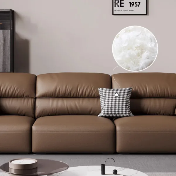 Sofa da thật phong cách Ý Hung GO Nouvola (V75)