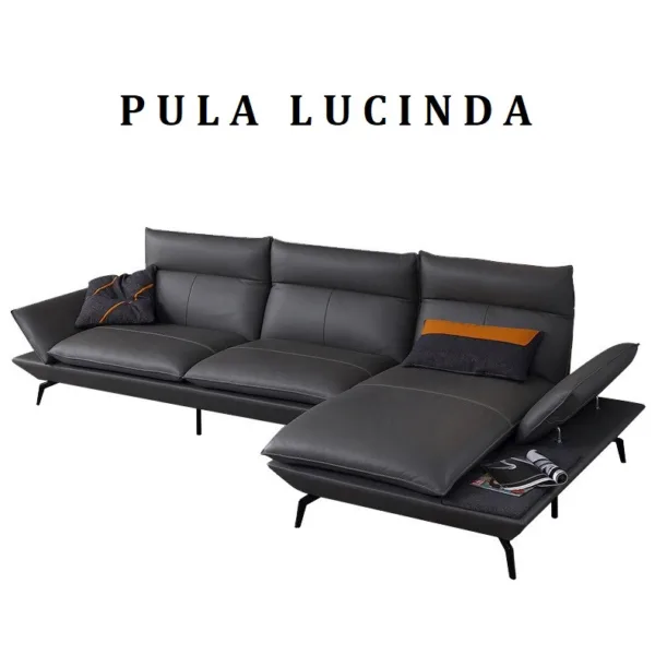 Sofa góc bọc da bò Mastrotto cao cấp Hung GO Lucinda (L46)