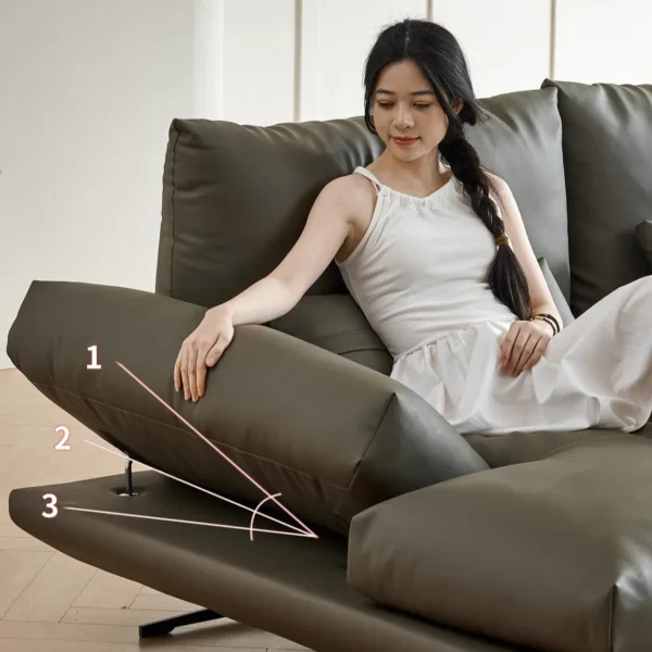 Sofa góc da Bò Ý hiện đại Hung GO Larina (L48)