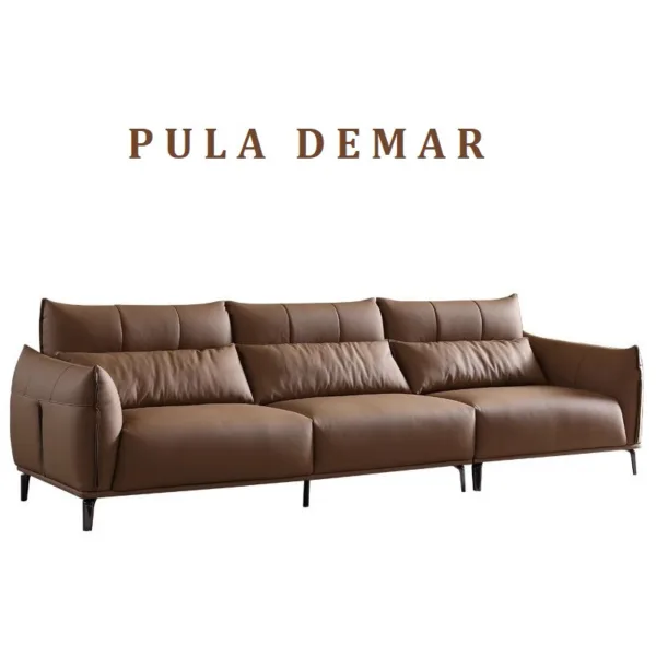 Sofa văng bọc da bò Ý cao cấp Hung GO Demar (V79)