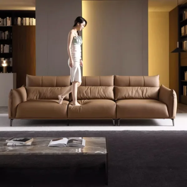 Sofa văng bọc da bò Ý cao cấp Hung GO Demar (V79)