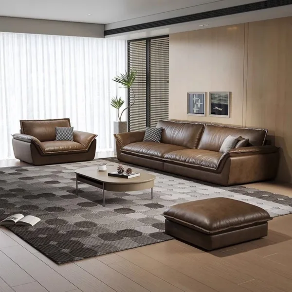 Sofa văng da bò Ý hiện đại Hung GO Nina (V85)