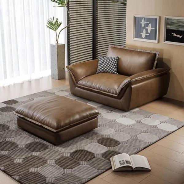 Sofa văng da bò Ý hiện đại Hung GO Nina (V85)