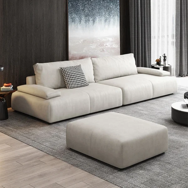 Ghế sofa văng đệm da lộn V53