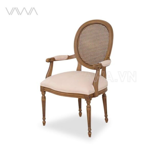 Ghế ăn Tân Cổ Điển kiểu Pháp Louis có tay Ethan Allen Chrystiane