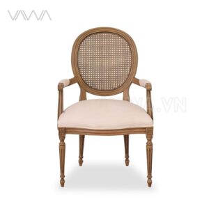 Ghế ăn Tân Cổ Điển kiểu Pháp Louis có tay Ethan Allen Chrystiane