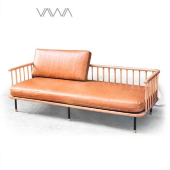 Sofa gỗ KALMAR rustic song tiện nan