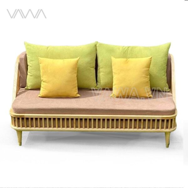 Sofa Rustic Văng Gỗ song tiện Dedar KBH