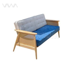 Sofa Rustic gỗ mây Nadia