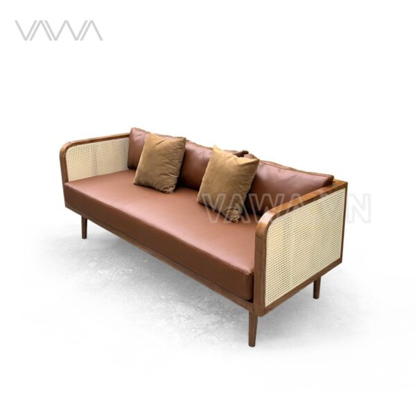 SOFA Văng Rustic Gỗ Mây