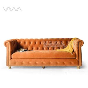 Sofa Văng Tân Cổ Rít Cúc Pearl