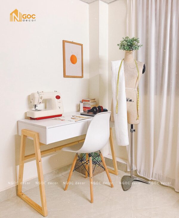Bàn hộc kéo trắng - Hình ảnh 5