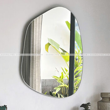 Gương hình hạt đậu tràn viền