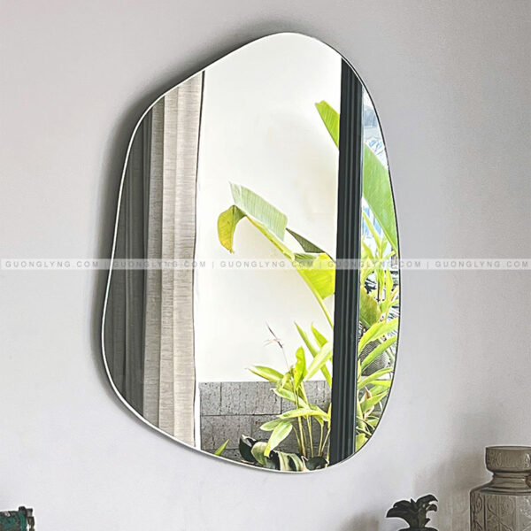 Gương hình hạt đậu tràn viền